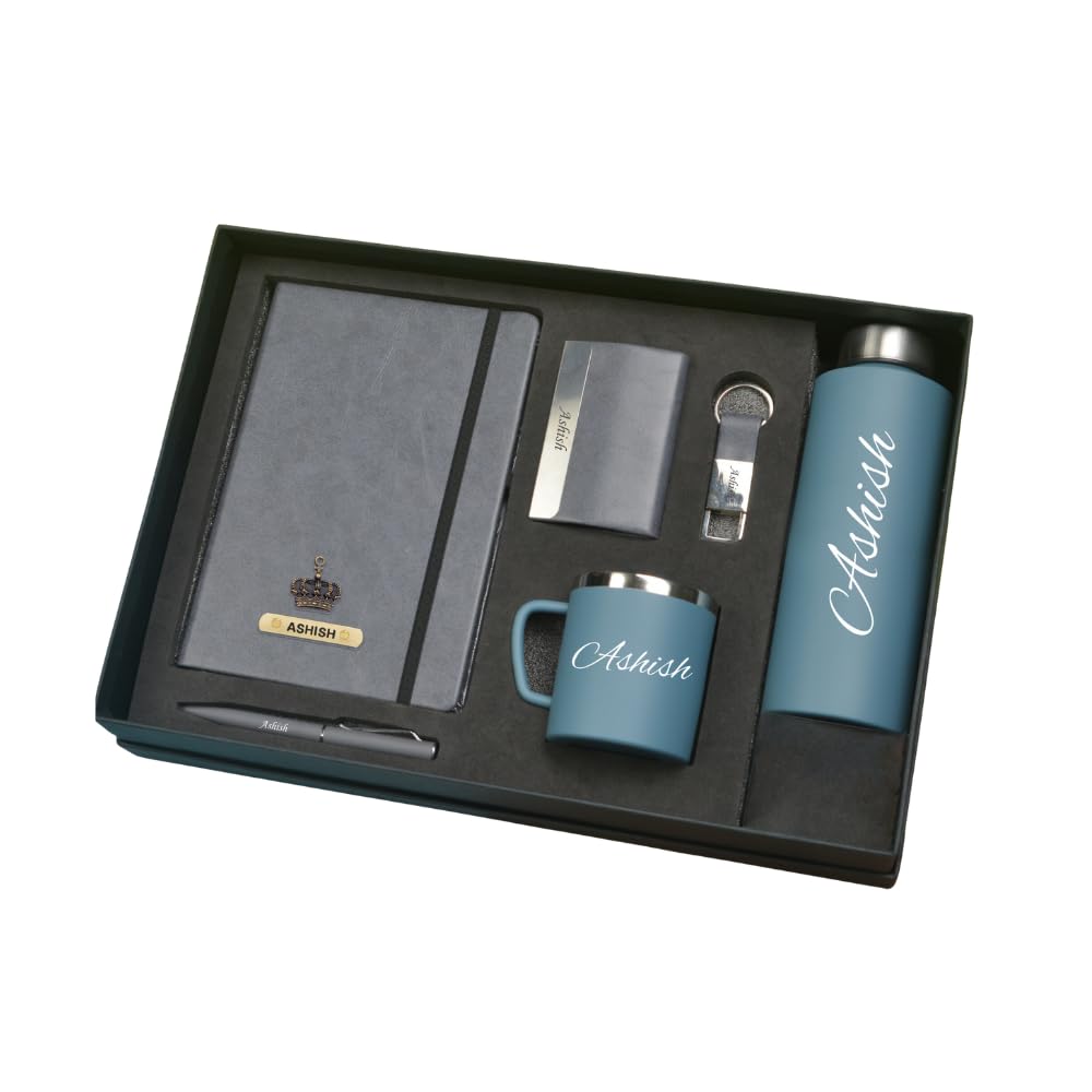 Your Gift Studio Customized Water Bottle Gift Set with Name | Personalized Unisex Gift Set | Birthday Gift for Husband, Wife, Brother, Sister and Friends - Image 2