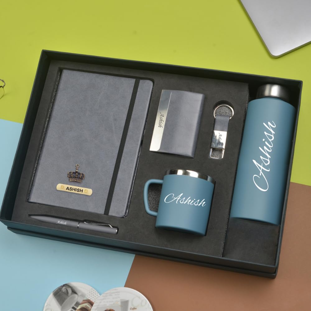 Your Gift Studio Customized Water Bottle Gift Set with Name | Personalized Unisex Gift Set | Birthday Gift for Husband, Wife, Brother, Sister and Friends - Image 3