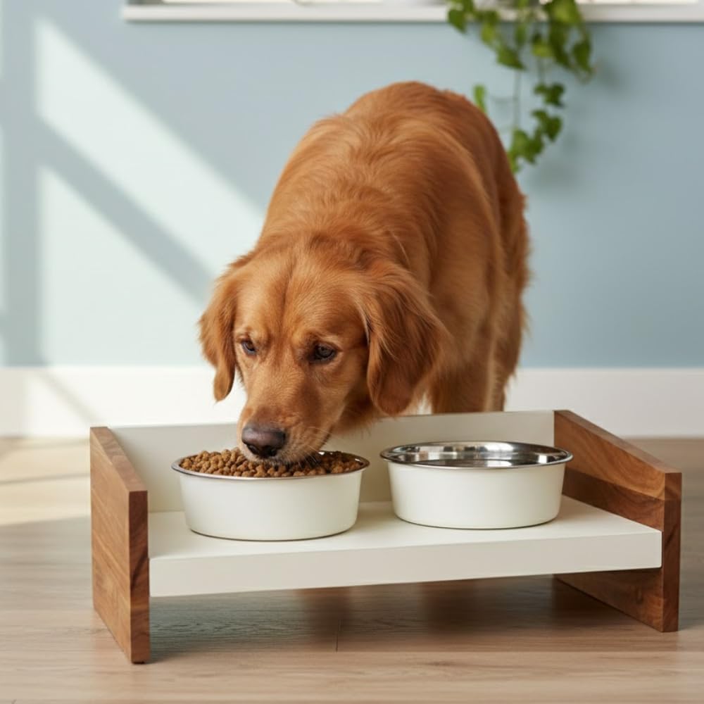 PAWPOURRI Pet Magnetic Diner Stainless Steel Pet Bowl Combo with Magnetic Base | Double Feeding Bowl Combo for Puppies & Cats (Elevated Magnetic Diner, 1800Ml, 56.6 X 31.2 X 20.3 Cm) Large - Image 7