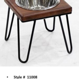 MAGIC PET STORE Square Wood Top Feeder Pet Diner with Stainless Steel Pet Bowl | Double Feeding Bowl Diner with Elevated Stand for Providing Food and Water to Beloved Dog, Puppies & Cats (11008-Large)