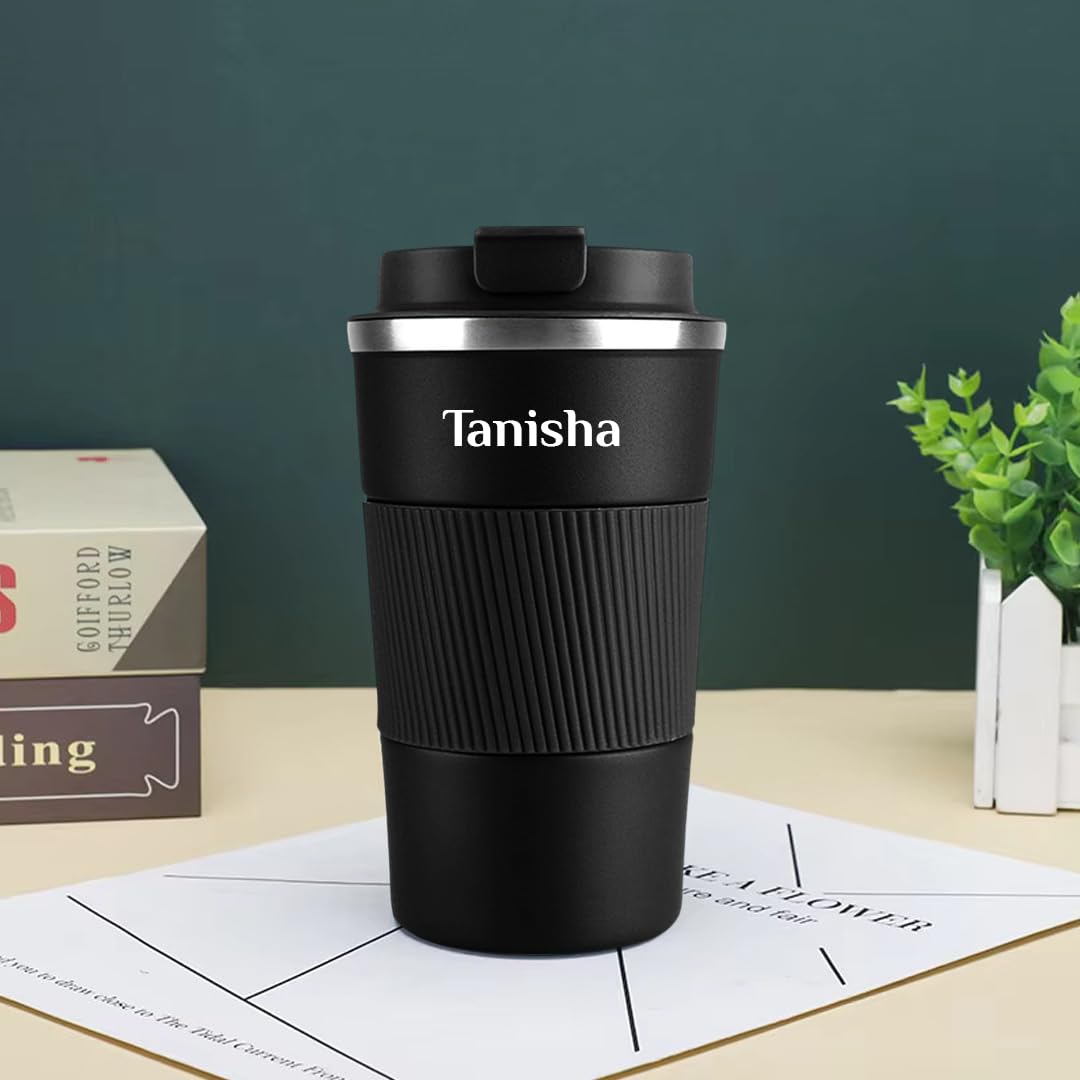 Personalized Coffee Tumbler with Name Customized Travel Mug with Lid, Coffee Mug for Men and Women, Valentine's Day Gifts, Corporate Gifts for Employee (Black 510ml) - Image 5