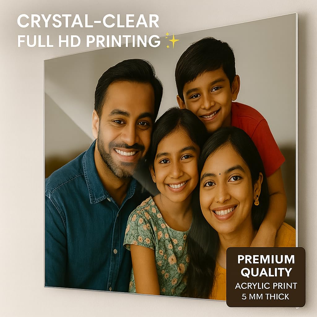 ZOCI VOCI Acrylic Photo Frame for Wall – Glass-Like Premium Display | Modern Wall Mounted Family & Portrait Photo Frame (Without LED, 36X48) - Image 8