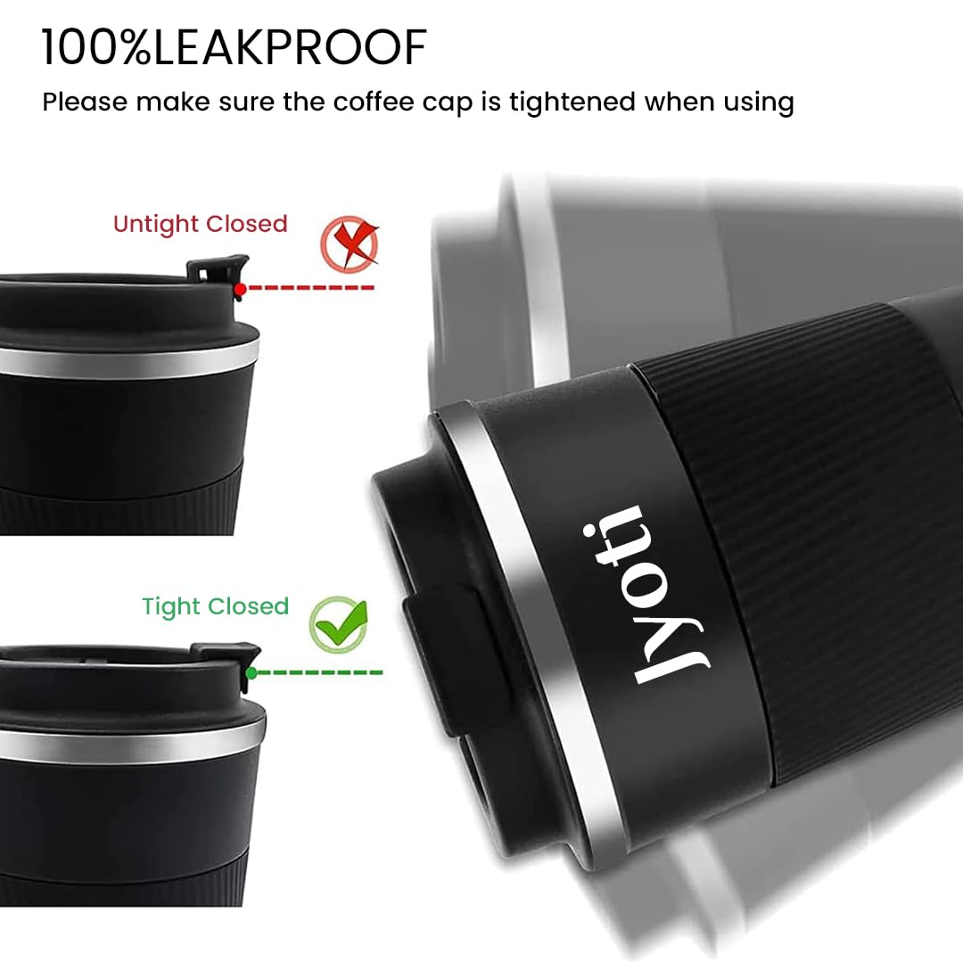Personalized Coffee Tumbler with Name Customized Travel Mug with Lid, Coffee Mug for Men and Women, Valentine's Day Gifts, Corporate Gifts for Employee (Black 510ml) - Image 7