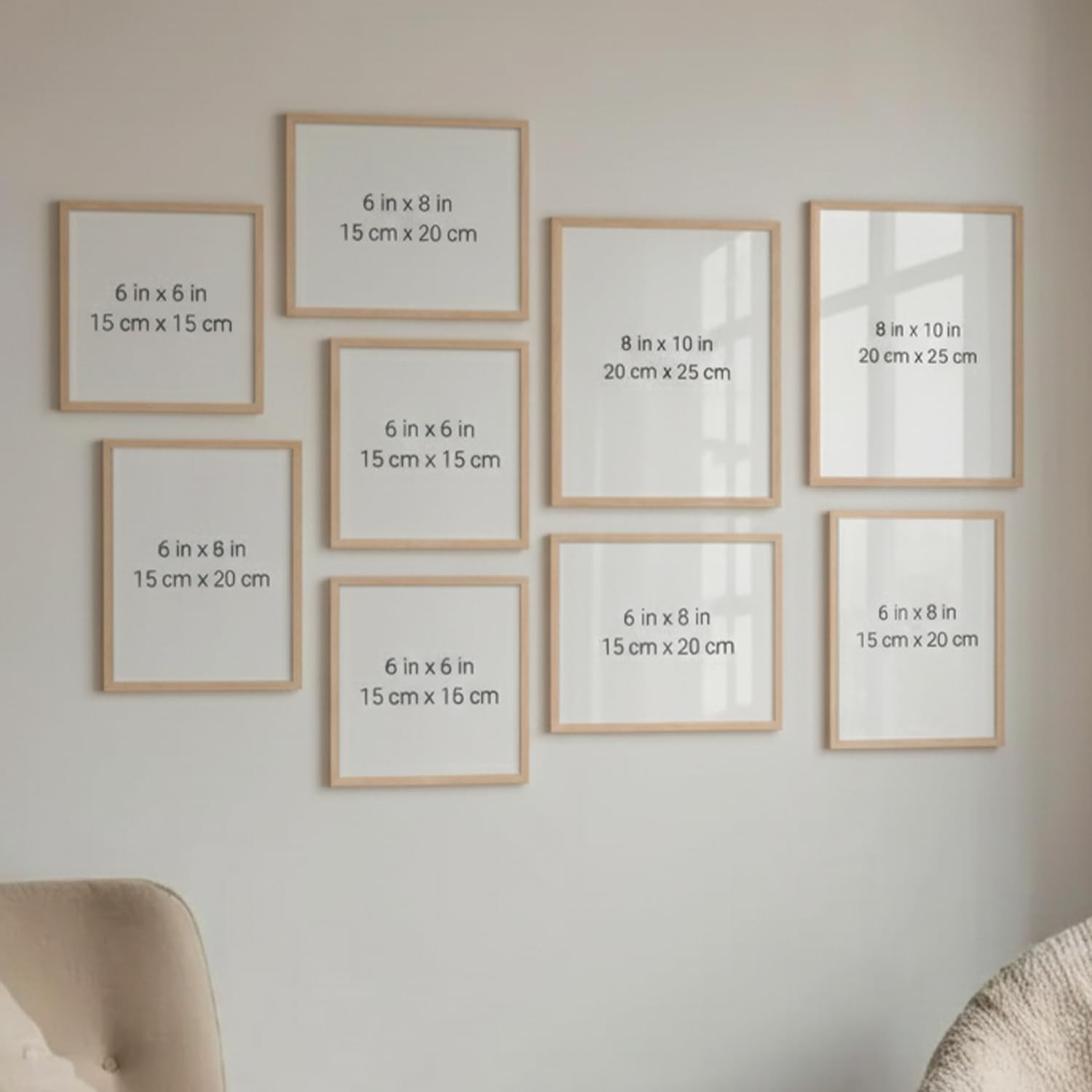 kotart Photo Frame For Wall | Aesthetic Collage Picture Frames For Wall Decor | Rectangular Photo Frames For Home Decor Office Livingroom Bedroom | Set of 9 - Image 3