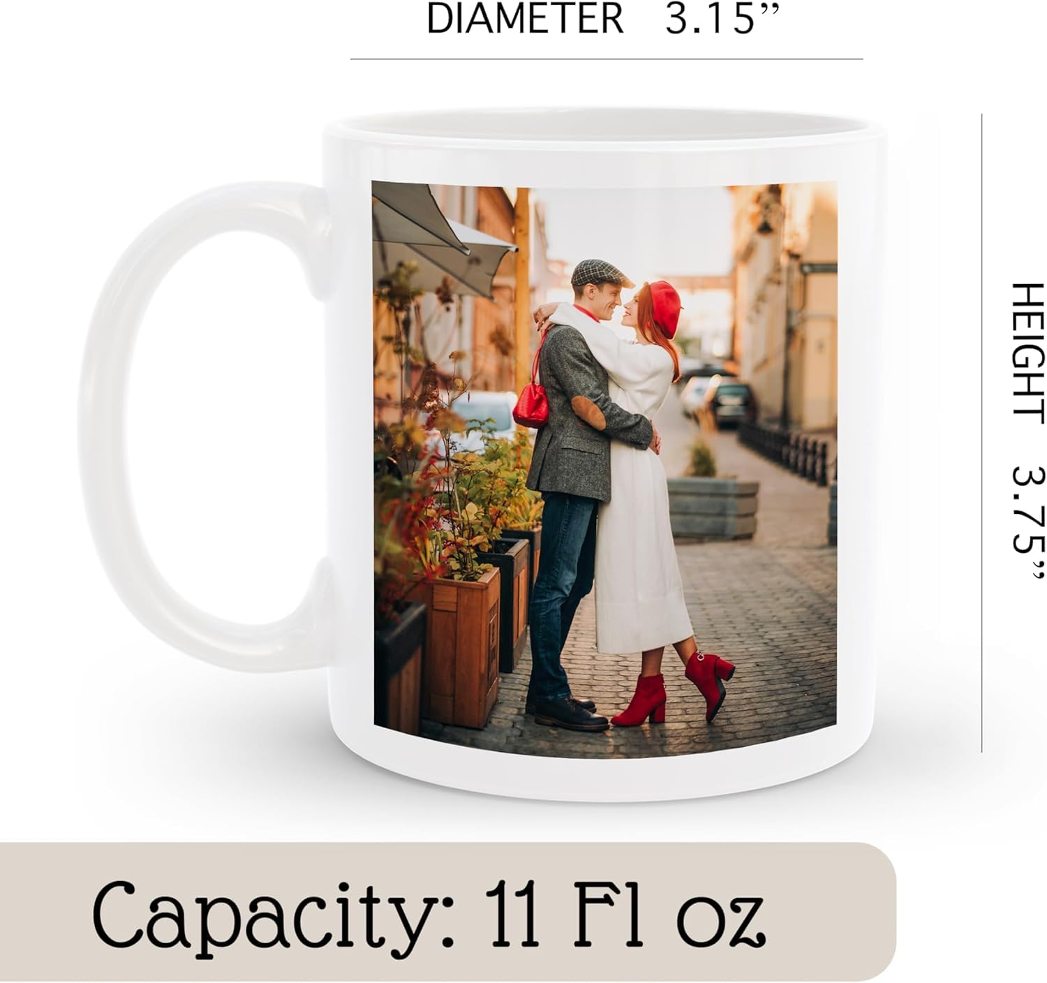 MAGIOO Custom Mug with Photo & Text, White Ceramic 312ml Coffee Cup, Gift Personalized Birthday Anniversary for Husband, Wife, Brother, Sister, Friends, Mom, Dad - Image 7