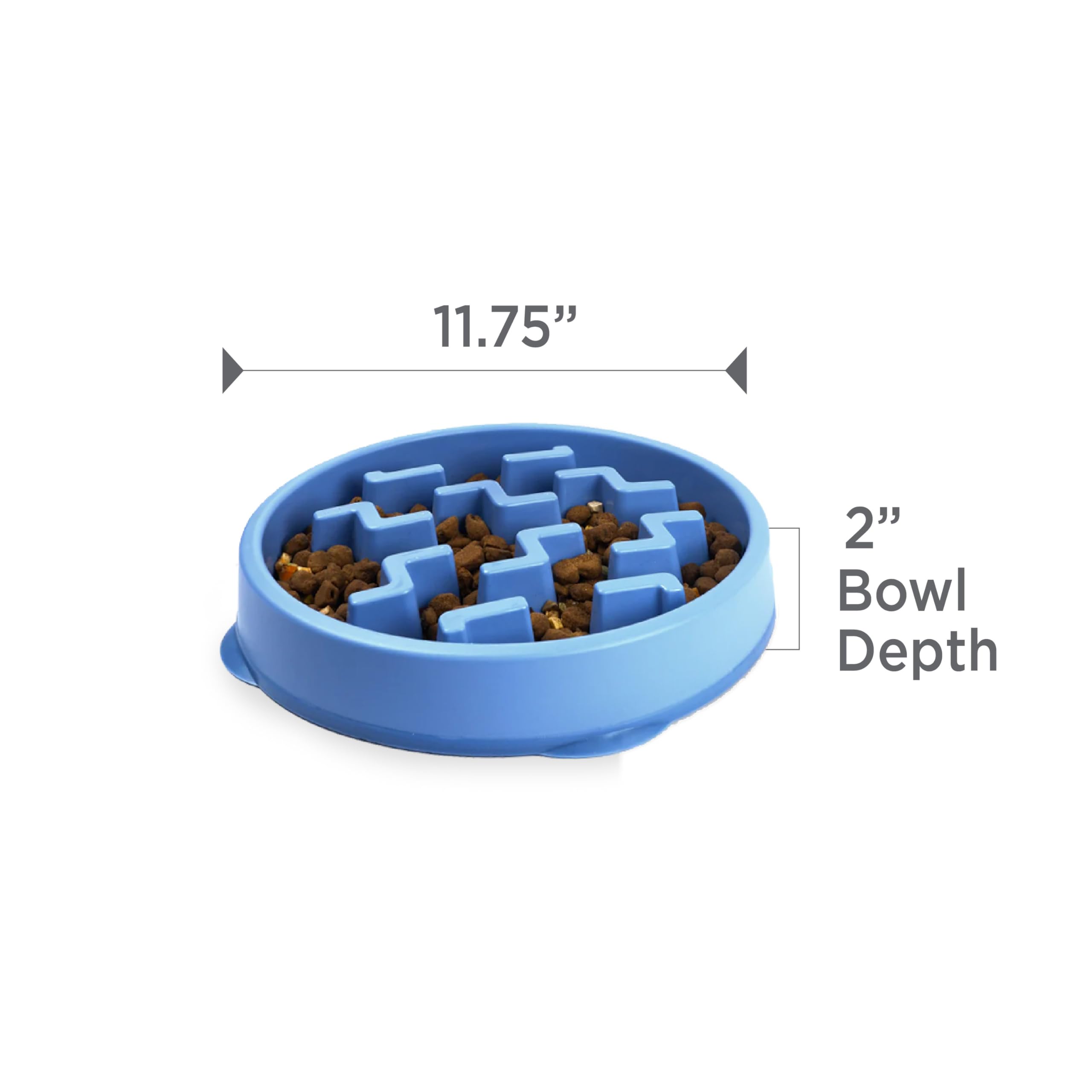 Outward Hound Fun Feeder Slo Bowl Large Blue | Slow Feeder Dog Bowl | Anti Gulping Bowl Reduces Bloat & Improves Digestion