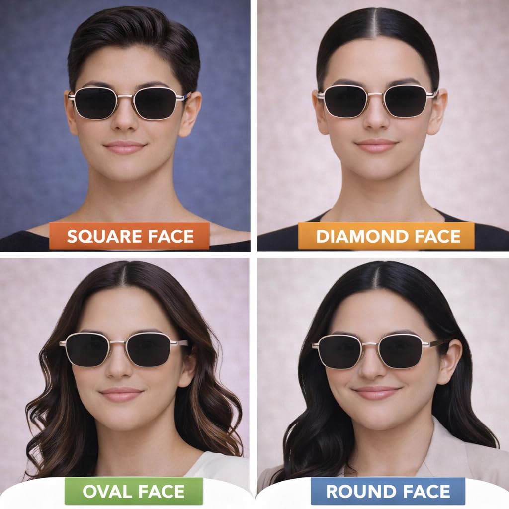 Dervin UV Protected Hexagonal Sunglasses for Men and Women (Silver-Black) - Image 6