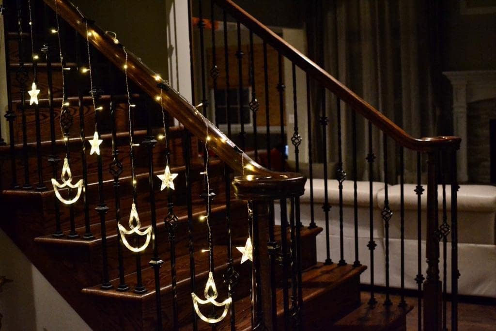FLYNGO 12 Diya Diwali Curtain String LED Lights for Decoration, Window Lights with 8 Flashing Modes, Home Decoration for Diwali, Wedding, Party, Christmas, Balcony - Warm White (12 Diya)