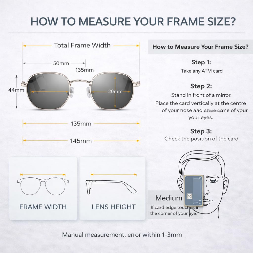 Dervin UV Protected Hexagonal Sunglasses for Men and Women (Silver-Black) - Image 4