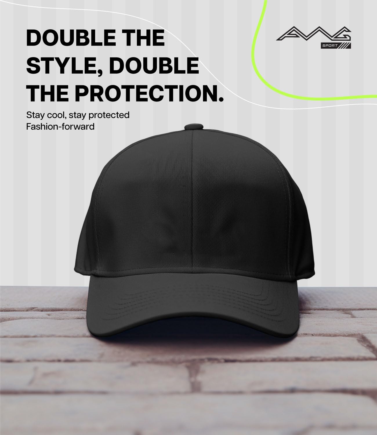 AWG ALL WEATHER GEAR Baseball Cap for Men – Black & White Combo, Pack of 2 | UPF 50+ Sun Protection, Moisture-Wicking Sweat Band | Gym, Cricket, Golf Free Size for Teens, Men & Women - Image 4