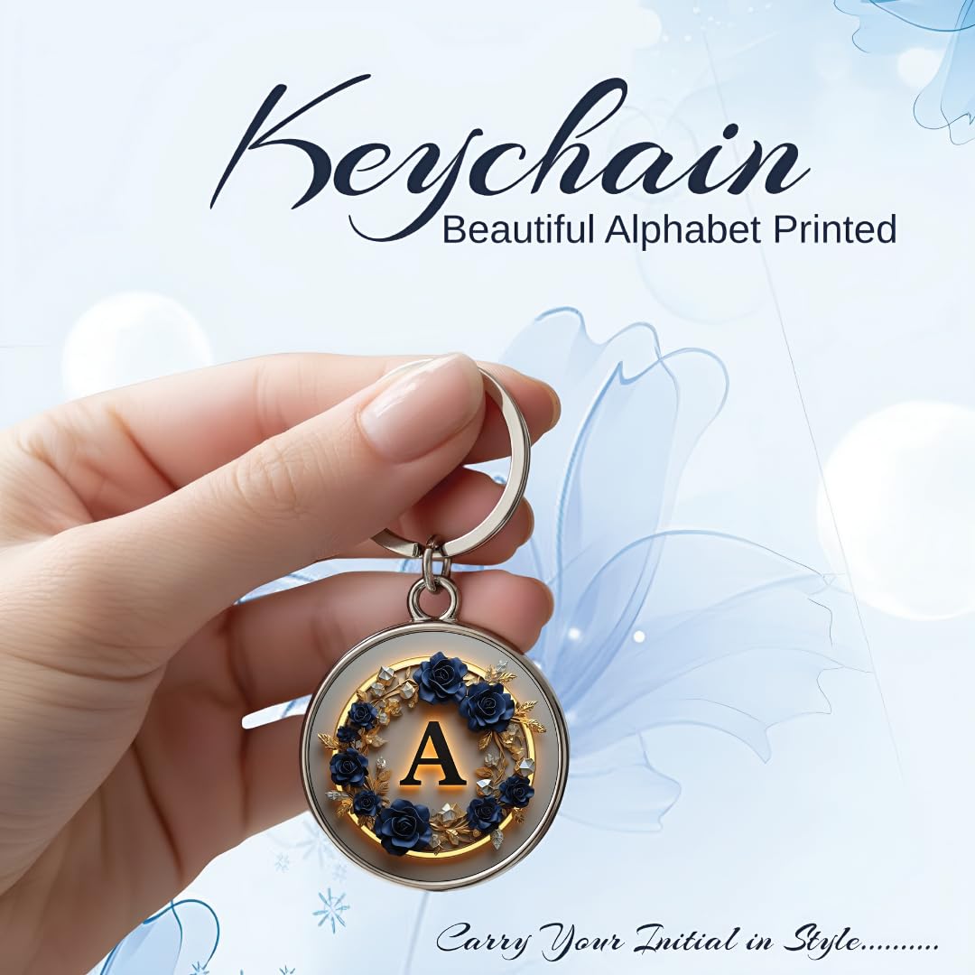 MG | Premium Alphabet & Initial Metal Keychain for Bags & Keys | Double-Sided | Personalized Initial Charm Keyring | Heavy-Duty Metal | Perfect for Gifting & Daily Use - Image 6
