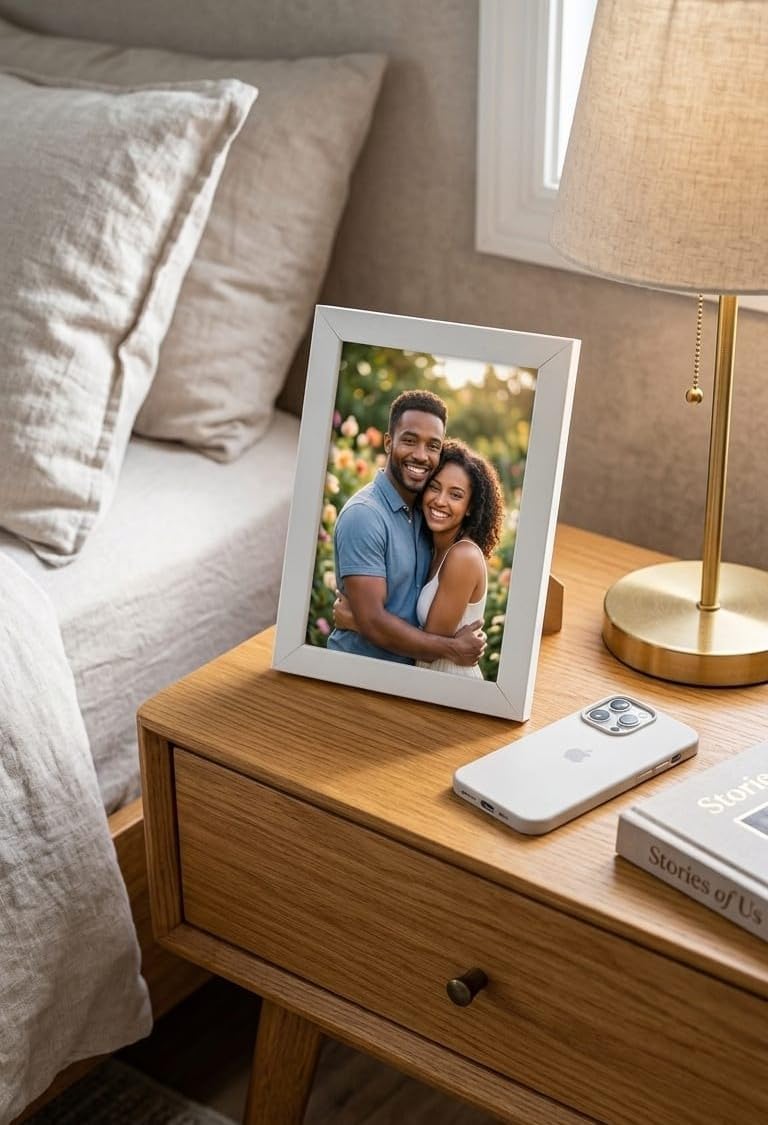 Synthetic White Table/Wall Hanging Photo Set of 2 (4x6 inch) | Rectangular Frame with Plexi Glass for Wall Mount Ideal for Home & Office Décor & Gifting - Image 5