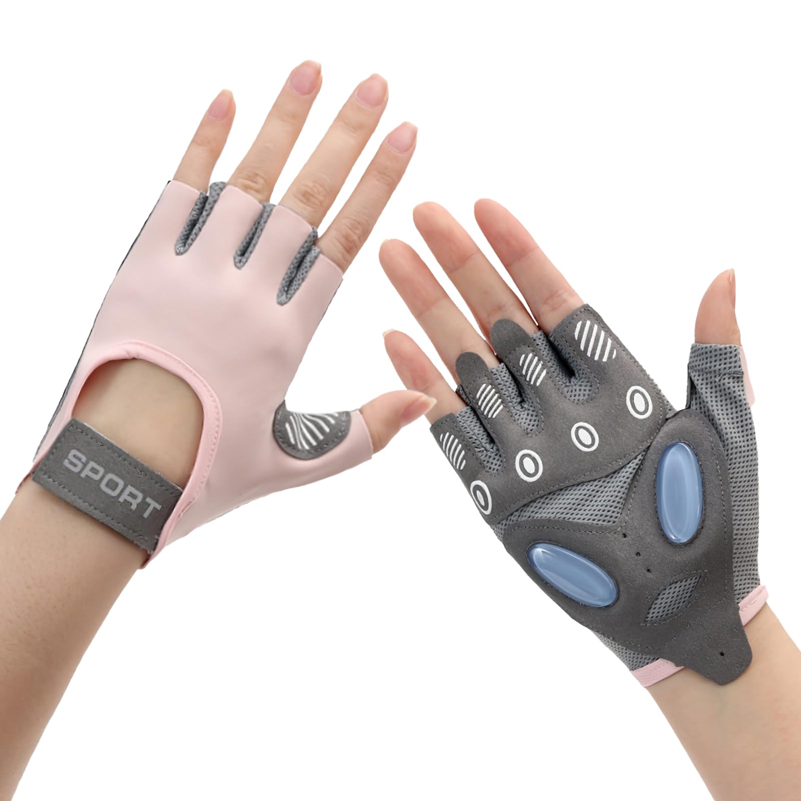 TecoKart® Gym Gloves Half Hand Gloves for Women Weight Lifting Gloves for Gym Workout Bike Gloves Gym Accessories for Women Liquid Silicone Anti-Slip and Wear-Resistant Hand Gloves for Women & Men - Image 2
