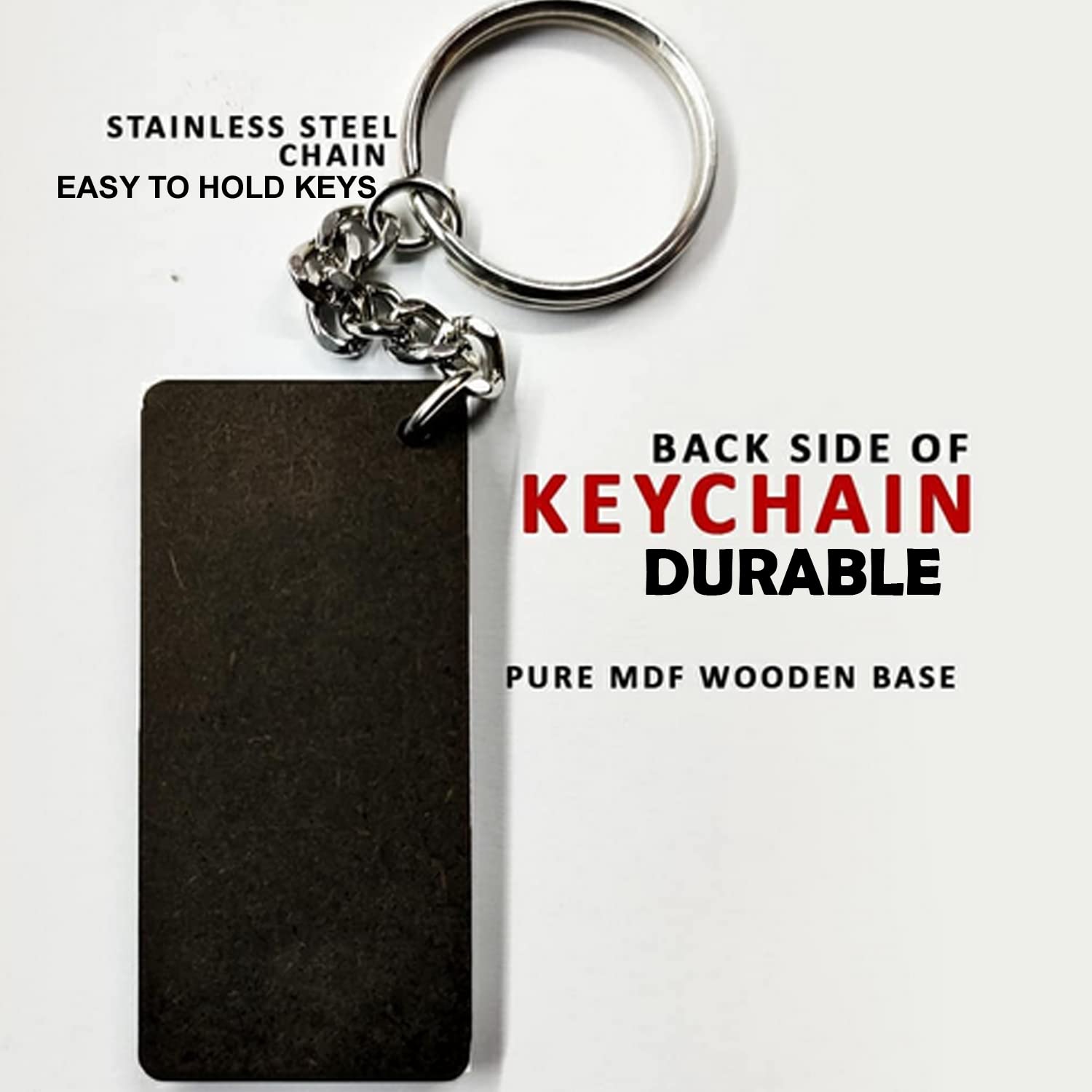 Getexciting Photo Keychain For Men, Girls, Friends, Car, Bike Customised/Personalized Keyring With Picture Gifts For Birthday, Anniversary 6.3cm x3.7cm Wooden MDF Set of 2 Key chins - Image 6
