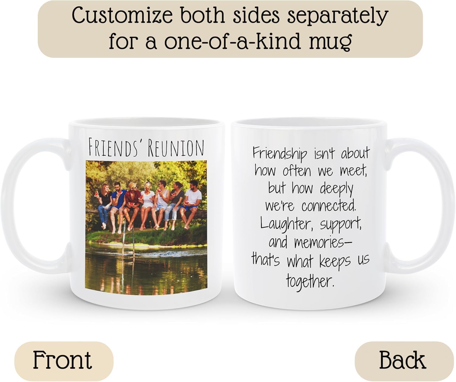 MAGIOO Custom Mug with Photo & Text, White Ceramic 312ml Coffee Cup, Gift Personalized Birthday Anniversary for Husband, Wife, Brother, Sister, Friends, Mom, Dad - Image 6