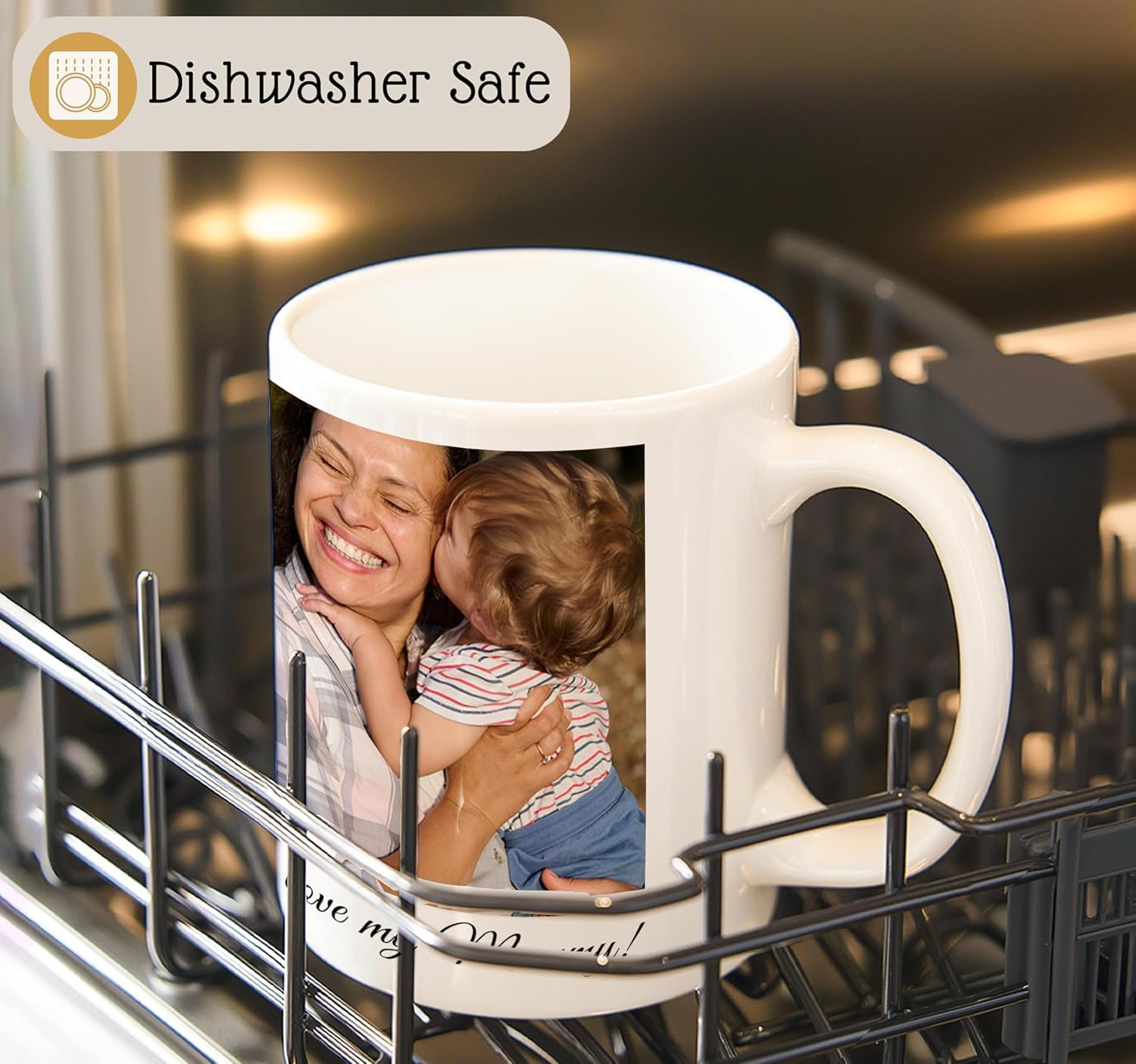 MAGIOO Custom Mug with Photo & Text, White Ceramic 312ml Coffee Cup, Gift Personalized Birthday Anniversary for Husband, Wife, Brother, Sister, Friends, Mom, Dad - Image 4