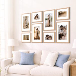 Inkspire Atelier Studio | Custom Personalized Photo Collage Framed Wall Art Painting Frames Set | Family Picture Frame Wall Decor Artwork for Living Room Bedroom | A3 + A4 Frame Combo Gallery Style | Personalized Home Decor Gift
