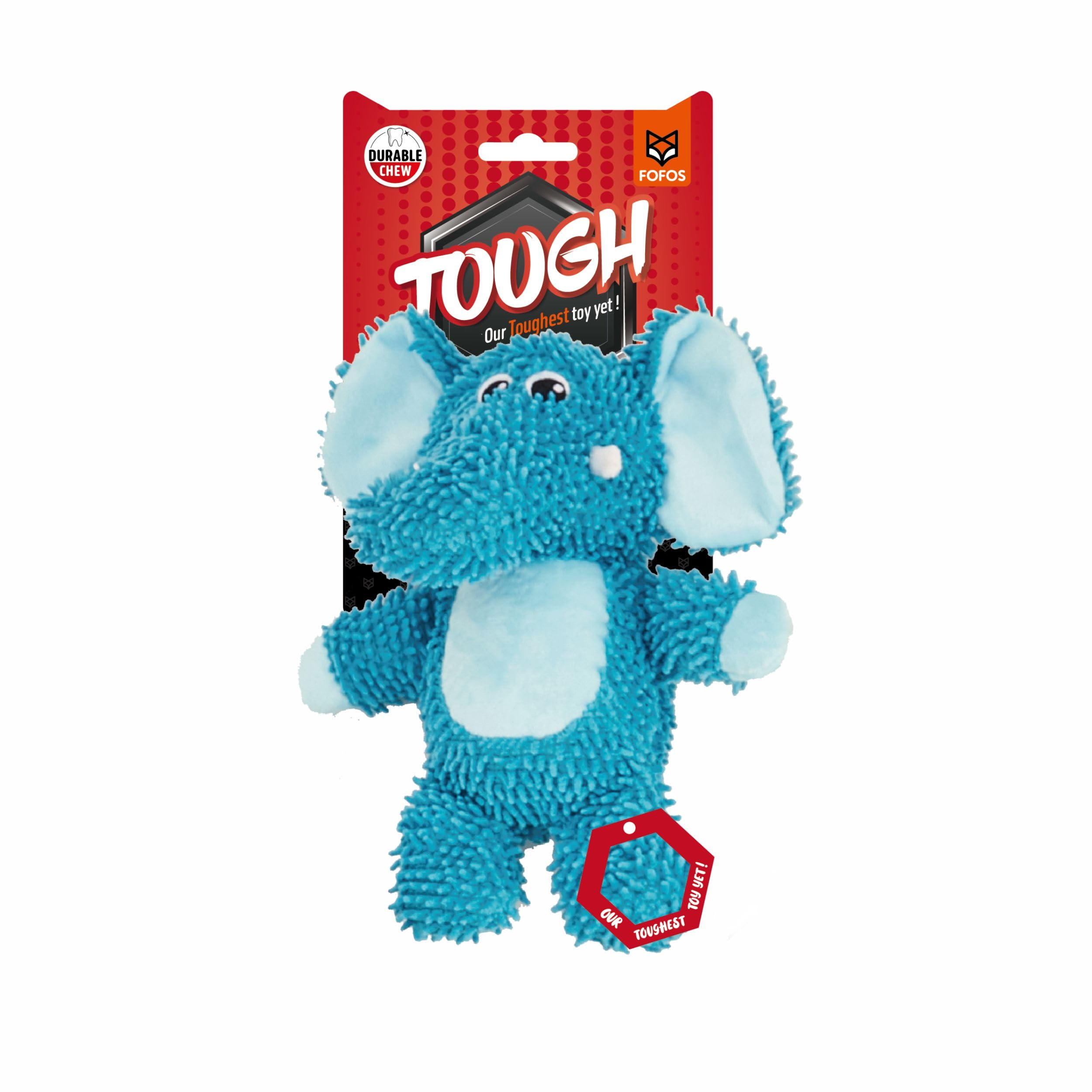 BarkButler x FOFOS Tough Elephant Plush Dog Toy - Soft & Squeaky Toys for Dogs, Dog Toys for Medium Dogs (5-20kgs) - Blue - Image 2