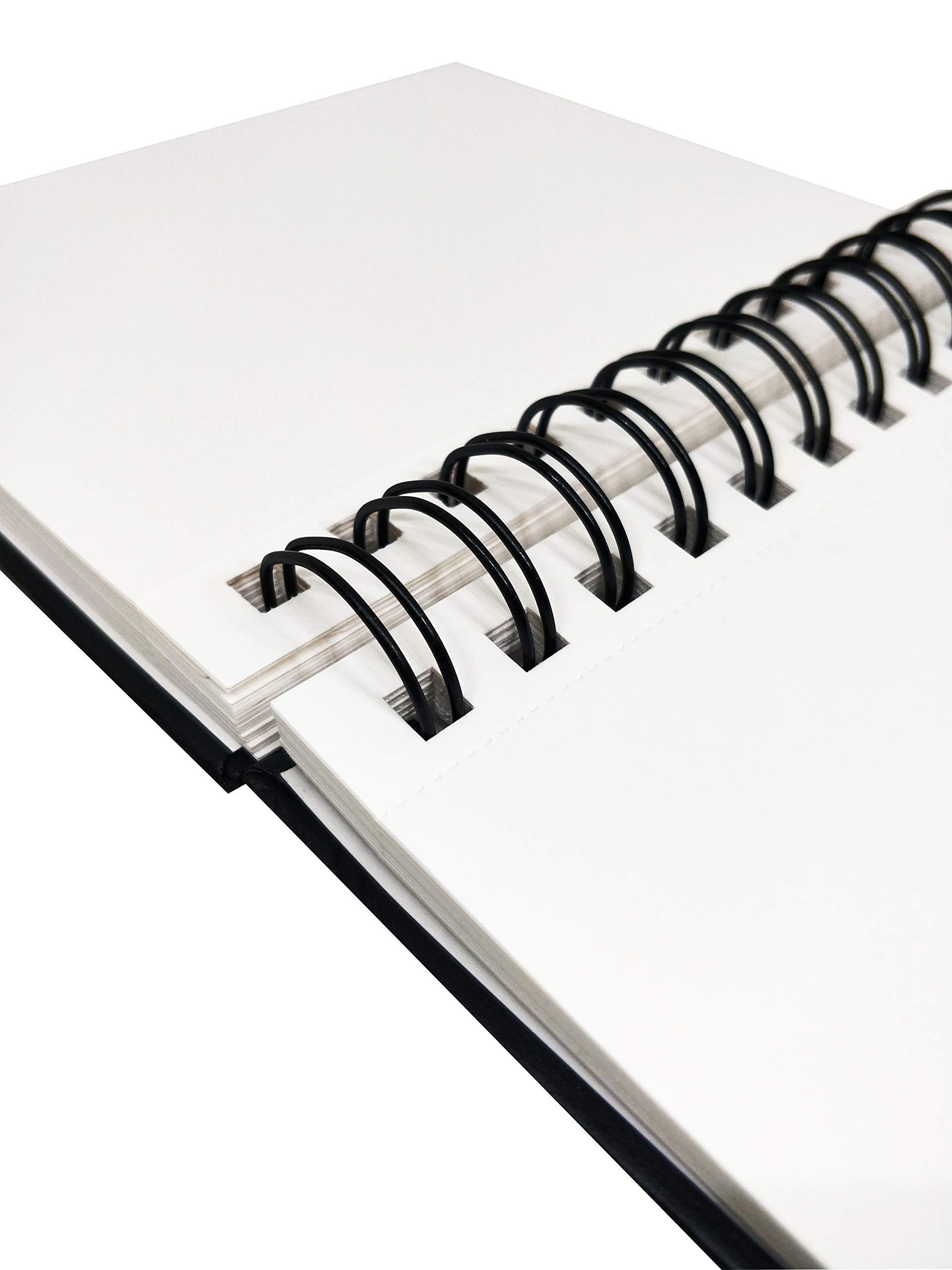 Brustro Artists' Sketch Book Wiro Bound, Size A5 (5.8x8.3 inches), 160 GSM, 116 Pages (Acid Free) | Ideal for Sketching,Shading,Drawing with Pencil,Charcoal,Graphite - Image 4