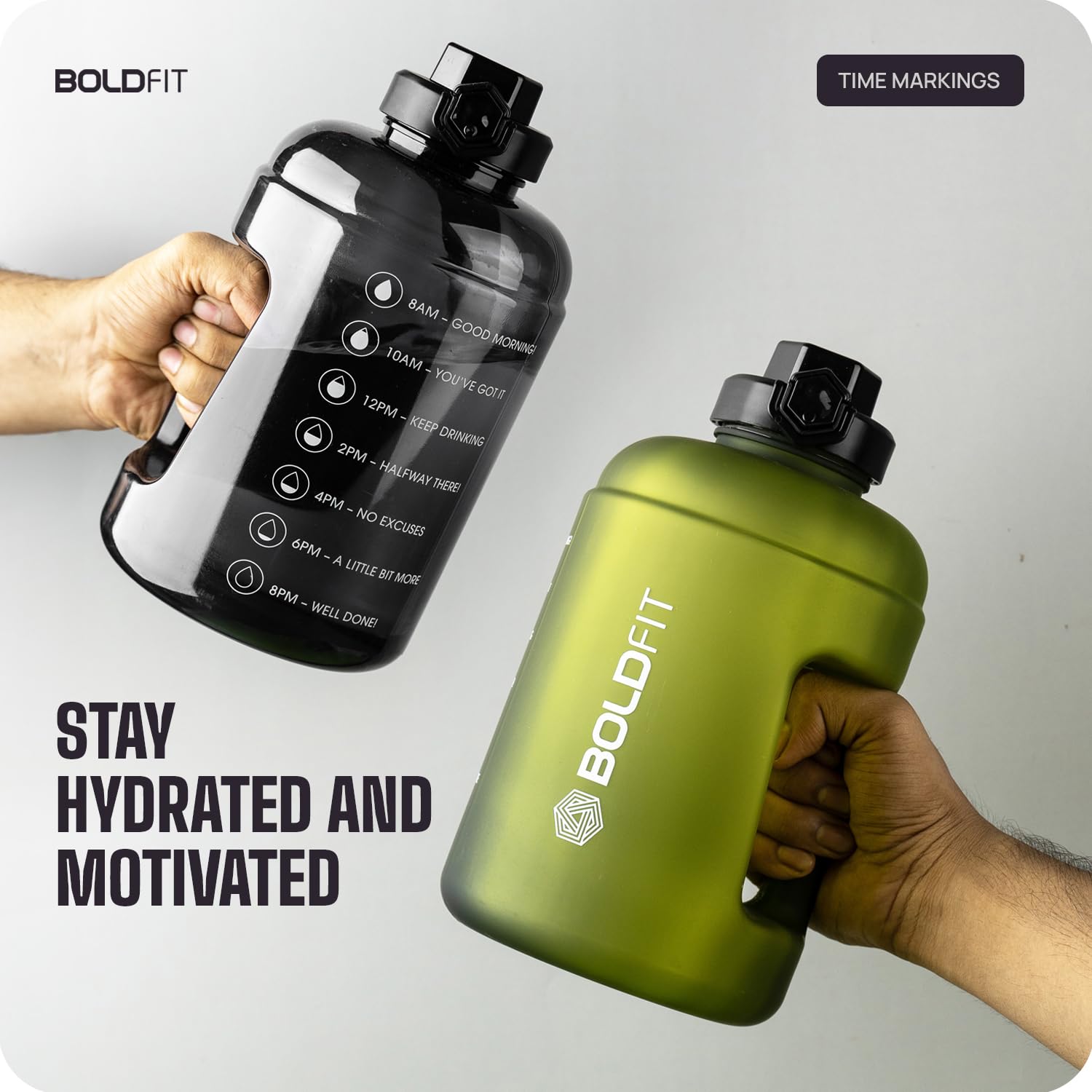 Gym Gallon Water Bottle, 2. 2 Litre Bottle for Gym Workout, Motivational Sipper gallons for Adults, Water Bottles 2 + LTR, 2litre Sipper for Men & Women Motivational gallons, 2 Litre Gallon - Image 5