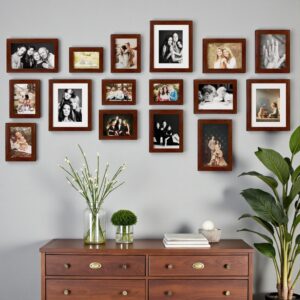 Art Street Photo Frame for Wall Photo Frame Collage Set of 16 Pcs Picture Frame Set For Home & Wall Decoration, Color - Brown, Mix Size- 4x6, 5x7, 6x8, 6x10, 8x10 Inches