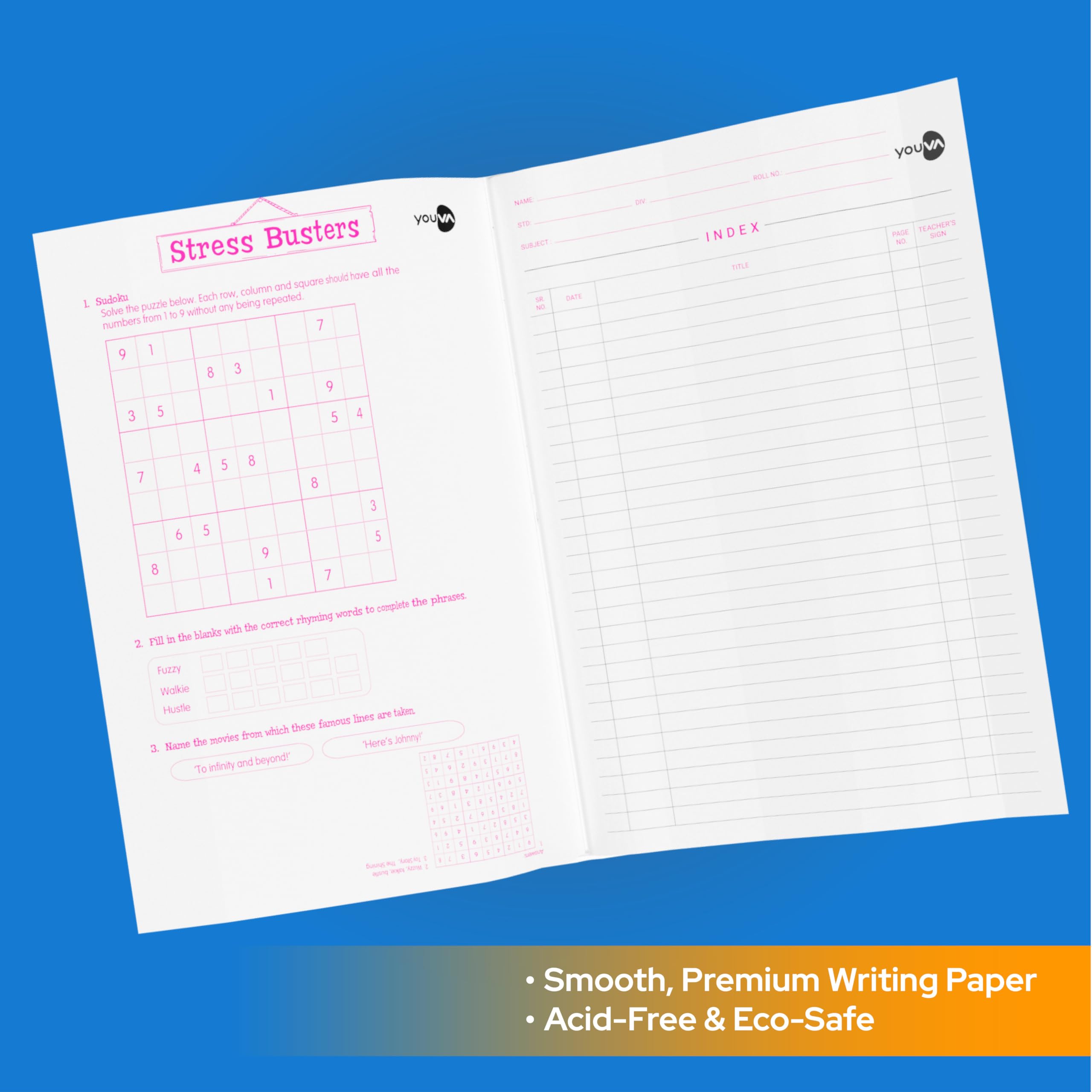 Navneet Youva | Soft Cover Long Notebook for Student | A4 Size (21cm X 29.7cm) | Single Line 172 Pages | Pack of 6 - Image 4
