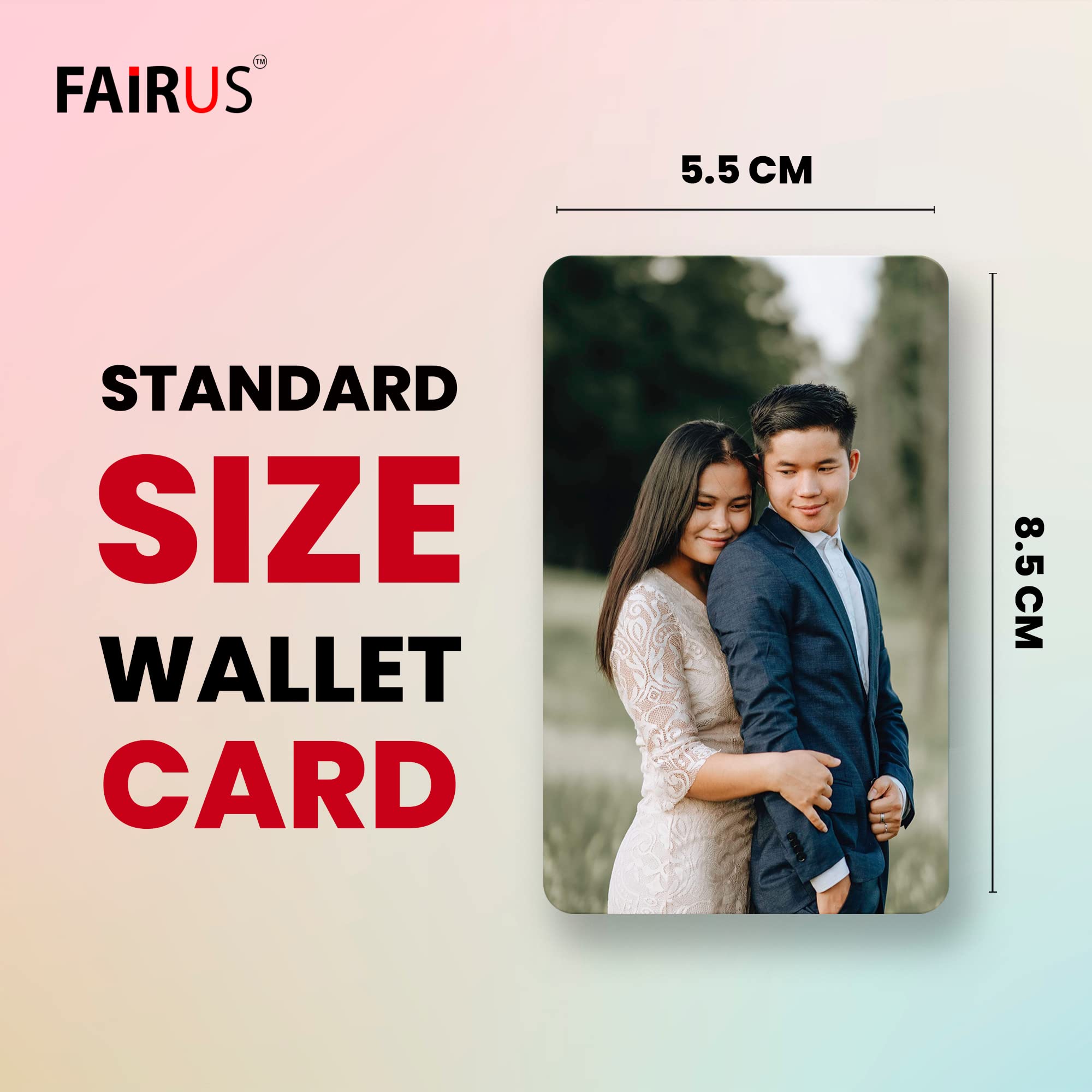 Fairus Customized Wallet Card - Your Photo, Illustration Or Bitmoji, Message, Spotify Song Code Backside Best For Special Occasion Gift For Loved One For Thanksgiving (Your Upload) - Image 4