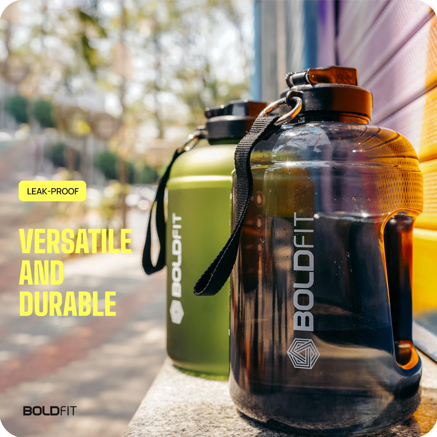 Boldfit Gym Gallon Water Bottle, 2. 2 Litre Bottle for Gym Workout, Motivational Sipper gallons for Adults, Water Bottles 2 + LTR, 2litre Sipper for Men & Women Motivational gallons, 2 Litre Gallon