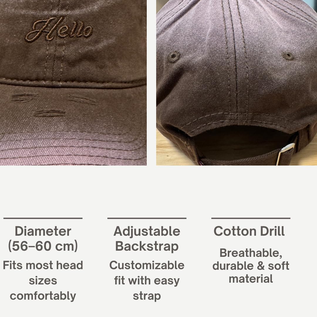 DRUNKEN Cap for Men Women Topi Unisex Head Branded Boy's Girl's Caps Adjustable Strap Summer Sports Cricket Gym Dance Cotton Free Size Fashion Baseball Hip hop Helmet Winter Snapback - Brown(61) - Image 5