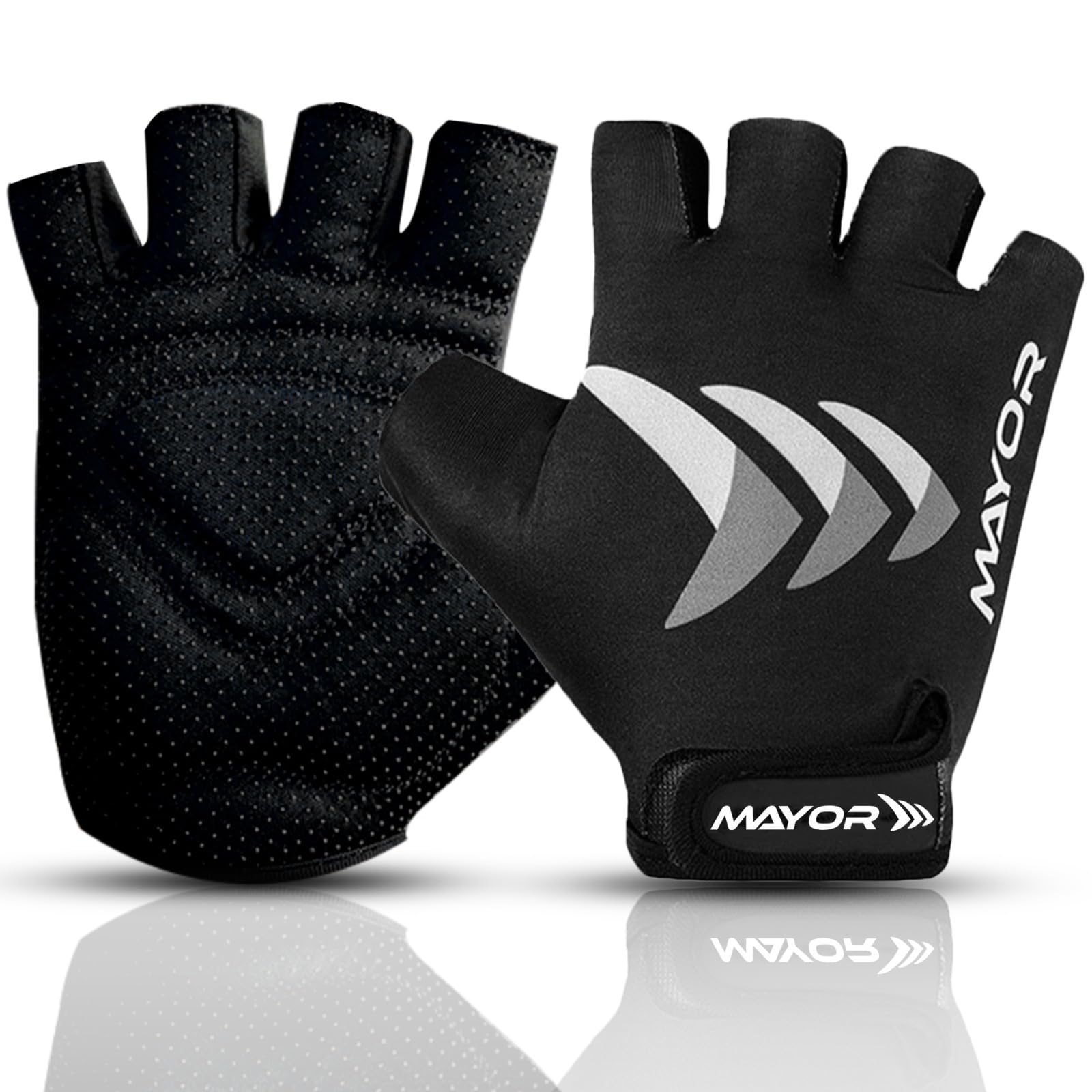 Mayor Freedom Gym & Fitness Gloves for Men & Women, Workout Glove, Exercise Glove, Weightlifting Gloves, Gym Accessories Men (Grey/Black), Free Size - Image 2