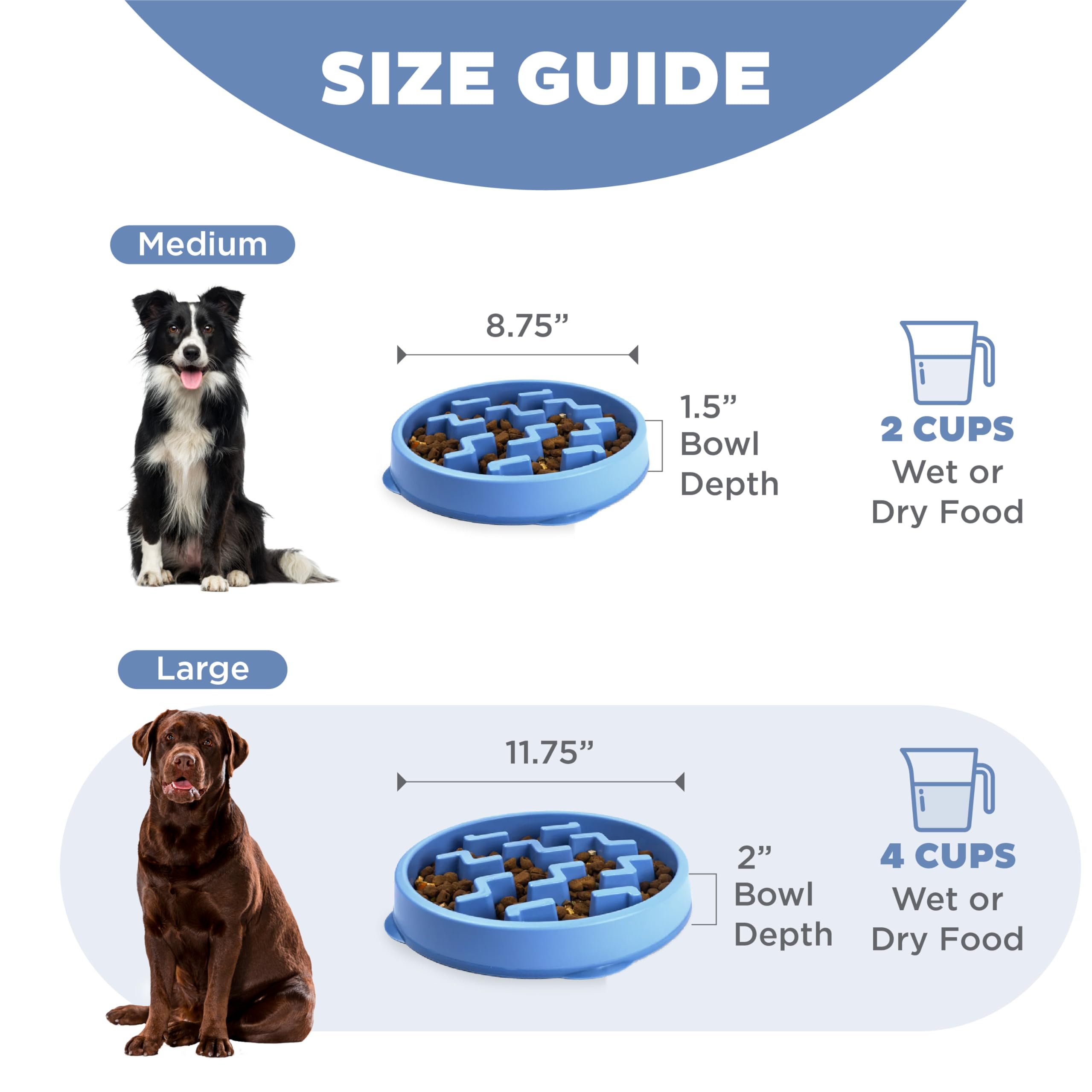 Outward Hound Fun Feeder Slo Bowl Large Blue | Slow Feeder Dog Bowl | Anti Gulping Bowl Reduces Bloat & Improves Digestion - Image 6