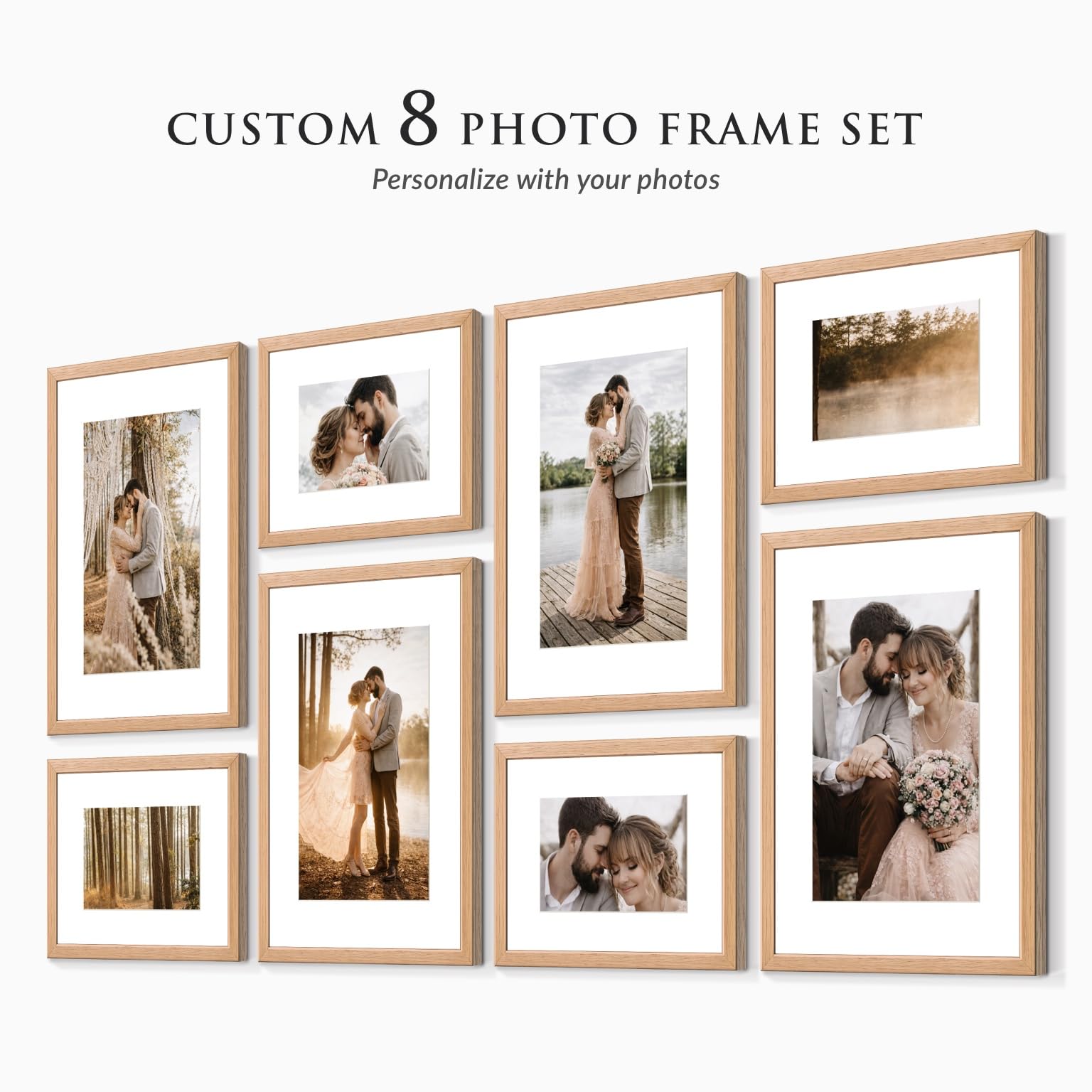 Inkspire Atelier Studio | Custom Personalized Photo Collage Framed Wall Art Painting Frames Set | Family Picture Frame Wall Decor Artwork for Living Room Bedroom | A3 + A4 Frame Combo Gallery Style | Personalized Home Decor Gift - Image 3
