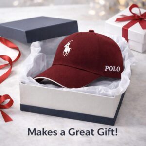 Urban Punk Polo Style Baseball Cap for Men & Women (Combo Pack of 1) Premium Cotton Adjustable Unisex Hat, Maroon and Black Performance Sports Caps for Gym, Running, and Travel – Breathable & Durable