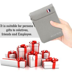 Storite PU Leather 9 Slot Vertical Credit Debit Card Holder Money Wallet Zipper Coin Purse for Men Women (Grey - 11.5 x 2 x 8 Cm)