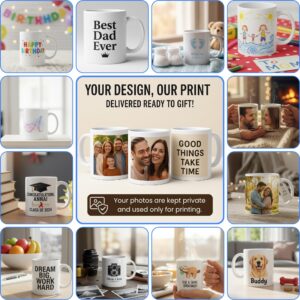 Personalized Magic Photo Mug with Gift Kit | Heat Reveal Color Changing Cup | 280° Full Wrap HD Custom Photo Print | Premium Ceramic Cup 325 ml | Birthday & Anniversary (Color Changing Black Mug)