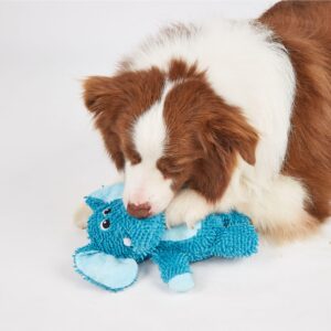 BarkButler x FOFOS Tough Elephant Plush Dog Toy - Soft & Squeaky Toys for Dogs, Dog Toys for Medium Dogs (5-20kgs) - Blue