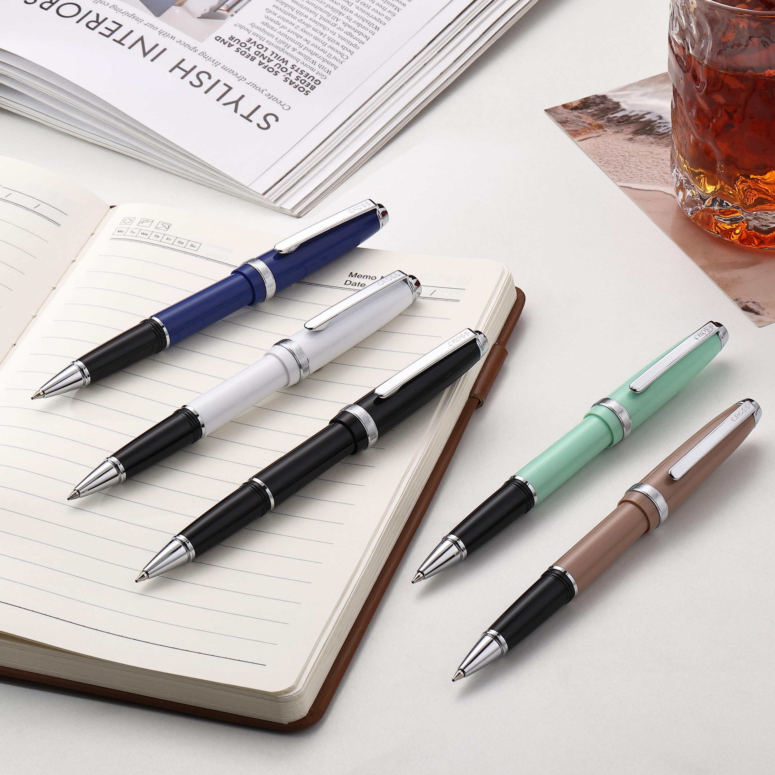 Lume Porcelain White with Polished Chrome Appointments Ballpoint Pen - Image 3