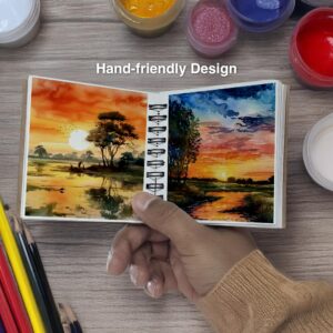 Van Gogh Theme Pocket Sketchbook Set of 4 – Wooden Cover Watercolour & Drawing Sketchbooks for Artists, Travel Sketching & Journaling – The Crafthives