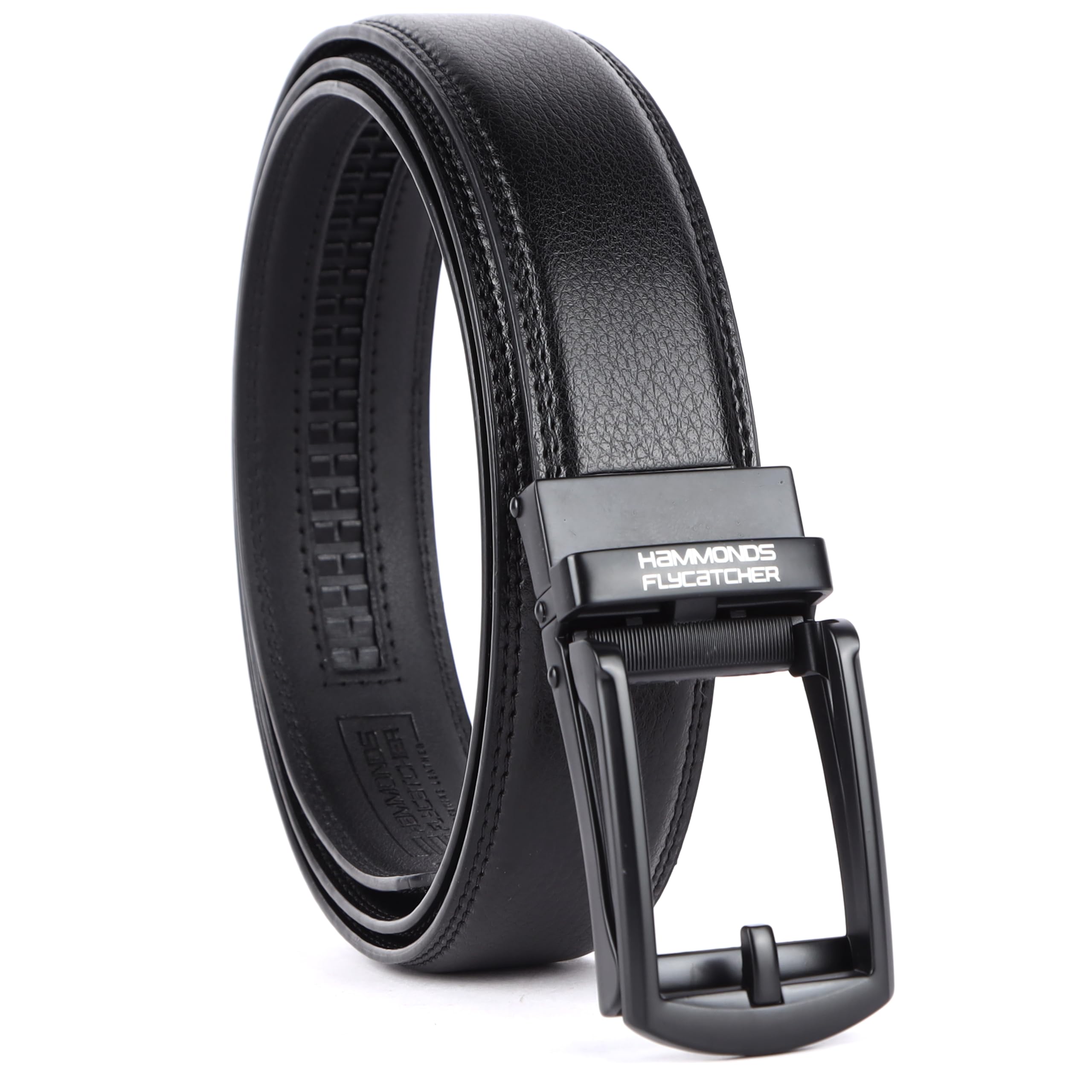 HAMMONDS FLYCATCHER Genuine Leather Belt for Men - Perfect for Formal and Casual Wear - Majestic Black - Adjustable Waistband up to 46 Inches - Autolock Belt for Formal and Casual Wear - Image 2