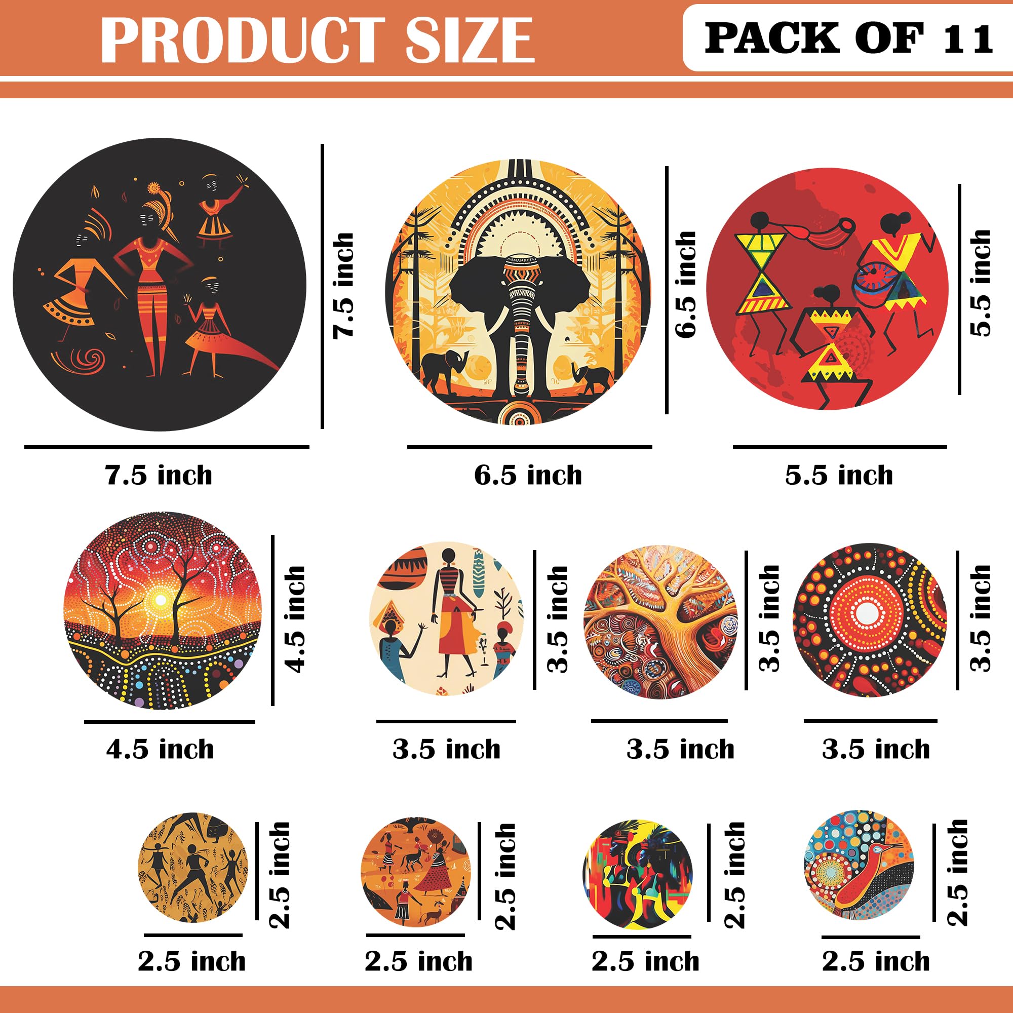 Rousrie Wooden Wall Hanging For Home Décor, Set of 11, Living Room, Bedroom, Office Decoration (Rajasthani) - Image 6