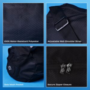 Nivia Basic Polyester Duffle Bag for Men & Women, Side Mesh Pocket, Workout & Training Bag, Suitable for Gym, Fitness, Sports & Travel with Adjustable Shoulder Strap (Black), Capacity-11L
