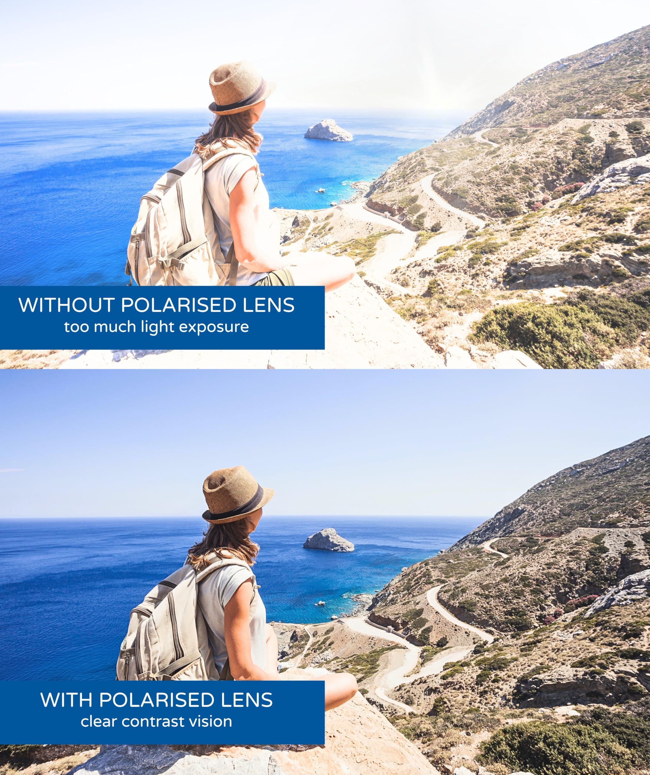 EFERMONE® Combo Pack of 2 Polarised Sunglasses Men Women Stylish with Lens Cleaner | TAC UV400 Protection Lens | Unisex (Medium) (2 Sunglasses with Hard Cases and Lens Cleaner) (COMBO 2) - Image 7