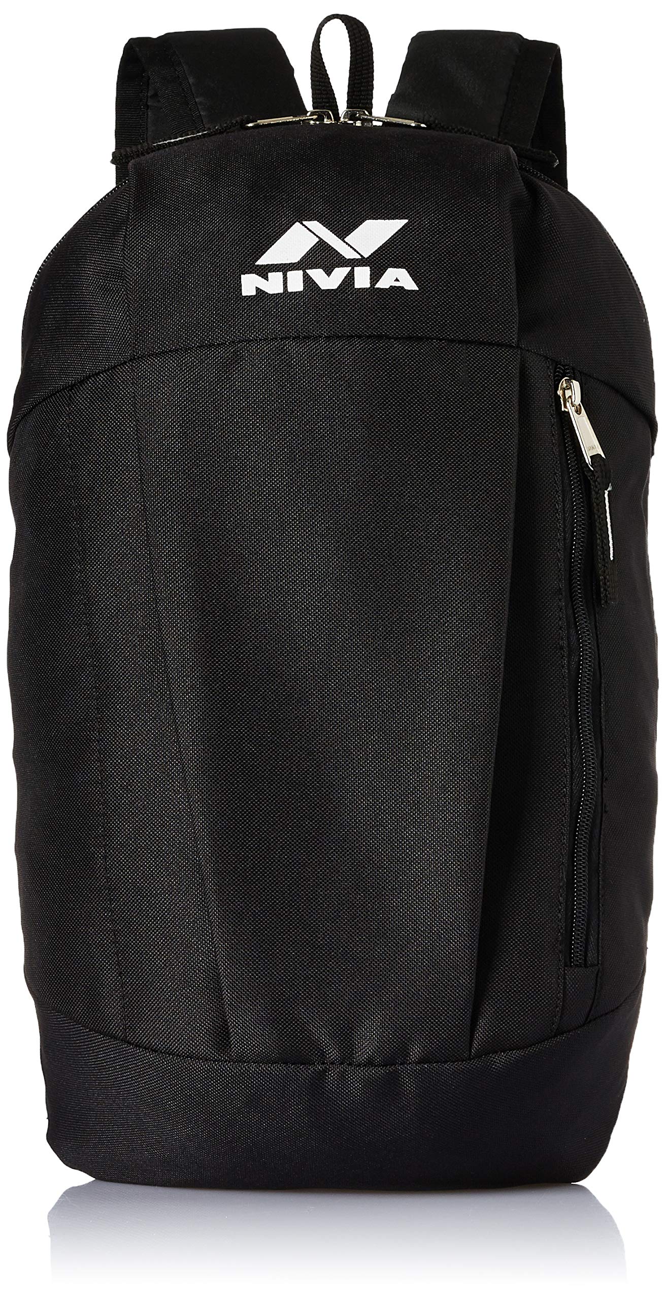 Nivia Pulse Junior 2.0 Backpack For Men & Women, Water-Resistant Sports Backpack, Lightweight, Durable 600D Polyester, Double-Zip Main Compartment & Secure Front Pocket, Capacity-10 Litres (Black) - Image 5