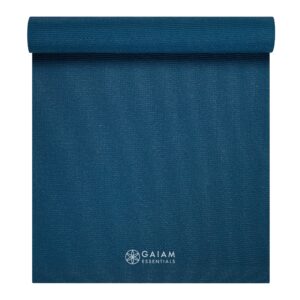 Gaiam Essentials Premium Yoga Mat, Navy, 72" L x 24" W x 6mm Thick